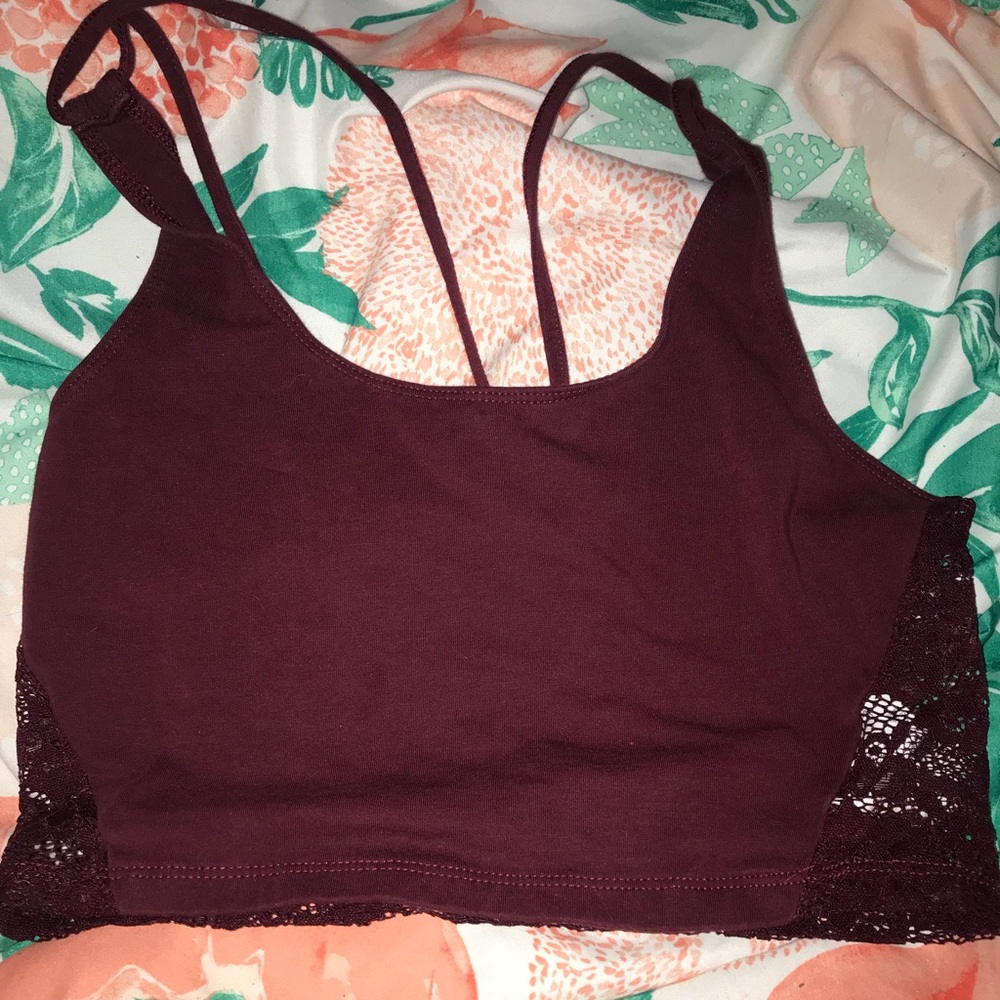Burgundy crop top